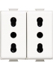 bticino matix  presa duplex bipasso 10a  16a bticino am5180/2