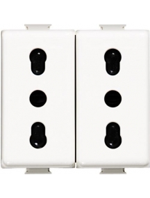 bticino matix  presa duplex bipasso 10a  16a bticino am5180/2