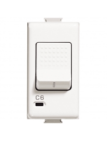 bticino matix  interruttore automatico magnetotermico 1p+n 6a bticino am5206s