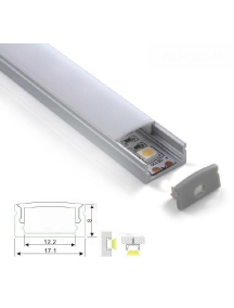 profilo alluminio lineare 1 metro copertura opaca per strisce led  1232