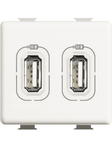 bticino matix caricatore usb 2 posti bticino am5285c2