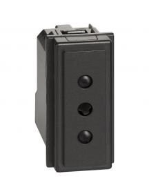 bticino living now  presa 2p + t 10a colore nero  bticino kg4113