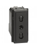 bticino living now  presa bipasso 10a 16a   colore nero bticino kg4180