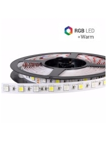 strip striscia led 12v ip65 stagna 72w smd5050 RGB+LUCE CALDA  5 metri elt017