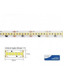 strip led con 1200 smd2835 marca samsung ip20 24v 26w a metro 130w 6500k 3033