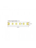 strip led cl60072 72w 14,4w metro 24v chip samsung ip20 2700k luce calda 3028