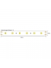 strip led cl30036 36w 7.2w a metro 24v ip20 2700k luce calda chip samsung 3025
