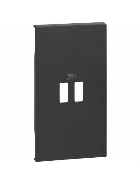 bticino living now cover nera per prese usb a due ingressi bticino kg12c