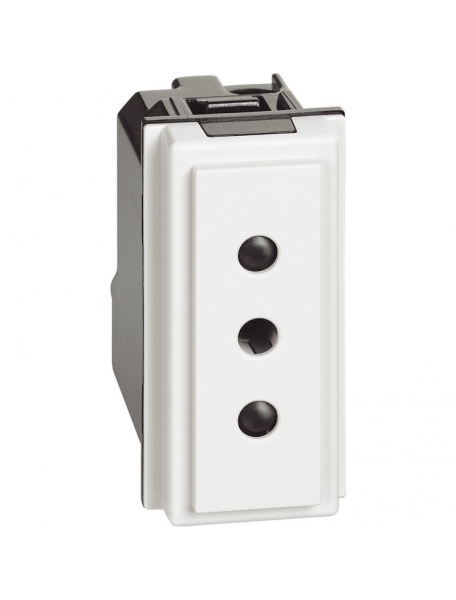 bticino living now   presa 10 a 2p + t 250vac colore bianco bticino kw4113