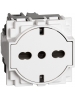 bticino living now  presa trivalente schuko bipasso flat 16a colore bianco bticino kw4140a16f