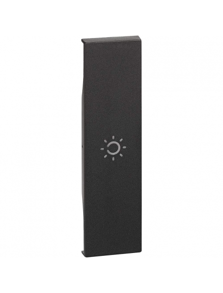 bticino living now cover illuminabile simbolo luce un modulo colore nero bticino kg01a