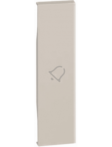 bticino living now cover illuminabile simbolo campanello colore sabbia bticino km01d