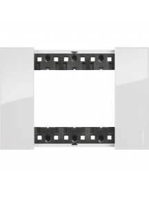 bticino living now placca ghiaccio tre posti  tecnopolimero bticino ka4803dw