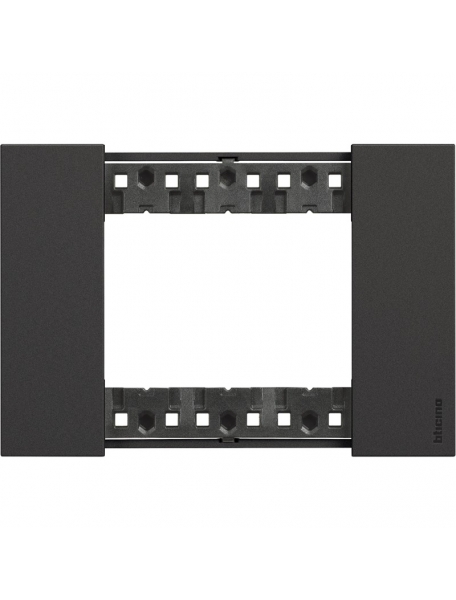 bticino living now placca nero tre posti  tecnopolimero bticino ka4803kg