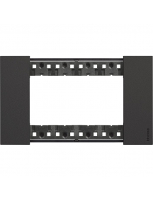 bticino living now placca nero quattro posti  tecnopolimero bticino ka4804kg