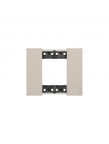 bticino living now placca sabbia  due posti  tecnopolimero bticino ka4802km