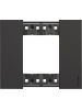 bticino living now placca nera due posti  tecnopolimero bticino ka4802kg