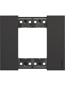 bticino living now placca nera due posti  tecnopolimero bticino ka4802kg