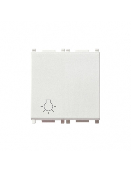vimar plana   pulsante 1p no 10a luce 2 moduli bianco vimar 14008.2.l
