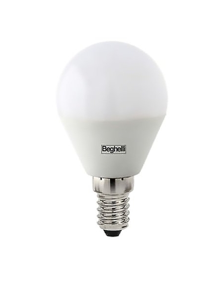 beghelli lampada led elplast sfera 5w 470 lumenm e14 4000k luce naturale beghelli 56813