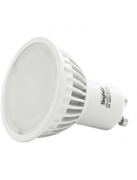 beghelli faretto eco spot led 6w 95° 230v gu10 3000k luce calda beghelli 56043