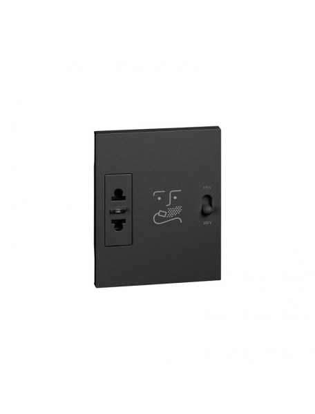 bticino iving ow npresa per rasoio con trasformatore 115/230v nero bticino kg4177