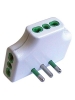 fanton adattatore triplo piatto spina italiana 2p+t 16a s17 a 3p17/11 bi fanton 82220