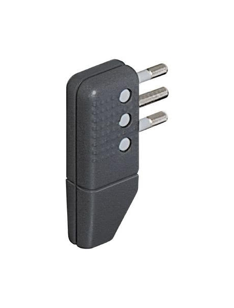 bticino spina corner squadra  2p+t 10a grigia bticino s2467tg