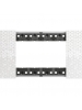 bticino placca living now 4 moduli  pixel plastica effetto pixel ka4804mw