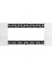 bticino placca living now 6 moduli pixel  plastica effetto pixel ka4806mw