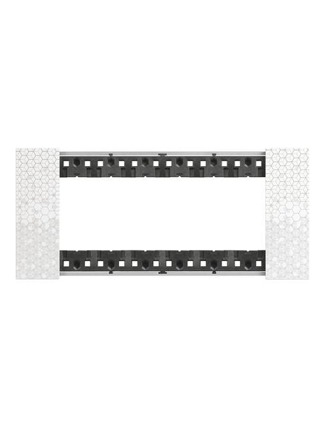 bticino placca living now 6 moduli pixel  plastica effetto pixel ka4806mw
