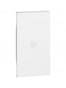 bticino living now cover con simbolo luce per art k4001, k4003, k4004 k4004l k4005 k4034 2 moduli bianco bticino kw01m2a
