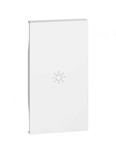 bticino living now cover con simbolo luce per art k4001, k4003, k4004 k4004l k4005 k4034 2 moduli bianco bticino kw01m2a