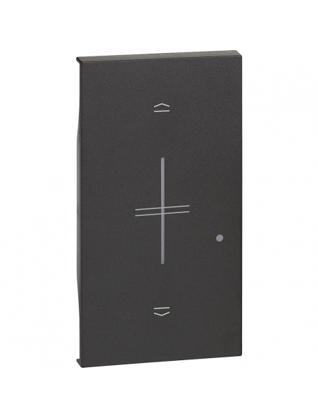 bticino living now cover illuminabile per comando tapparella connesso art k4027c  2 moduli nero bticino kg32m2