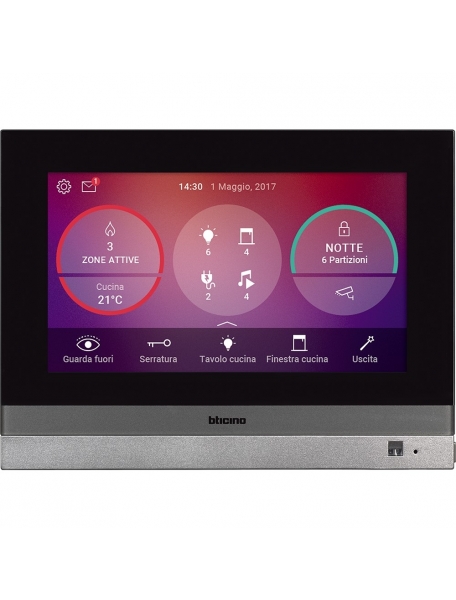 bticino living now hometouch Touch screen 7 per la gestione di tutte le funzioni myhome bticino 3488