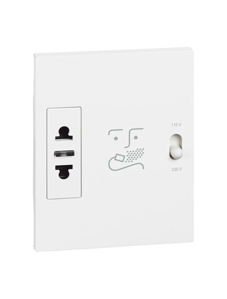 bticino living now presa per rasoio con trasformatore 115/230v bianco bticino kw4177