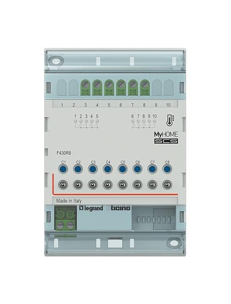 bticino my home attuatore din 8 uscite bus bticino 430r8