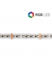 strip led serie rgb ultra luminosa 120w luce colorata  professionale 21,6w metro 24v pcb ip20 10mm bobina da 600 smd 3535 2394