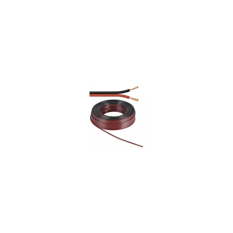 Cavo Piatto Rosso/Nero 2x0,50mm² Per Altoparlanti – Lunghezze Da 1 A 100 Metri, Bassa Tensione