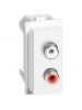 bticino living now modulo doppio rca 1 modulo bianco bticino kw4269r