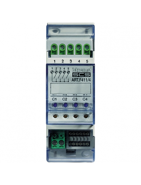 bticino my home scs attuatore 4 rele 2 moduli din bticino f411/4
