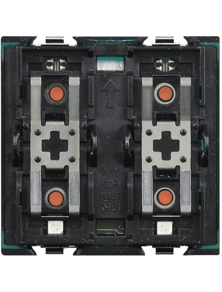 bticino matix comando a due moduli ad incasso ribassato dotato di 3 pulsanti e 3 led bicolore bticino am5860m2