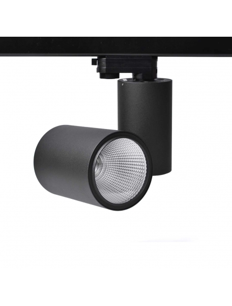 faretto binario trifase 35w ra97 38d 1562 nero 3000k luce calda 2611