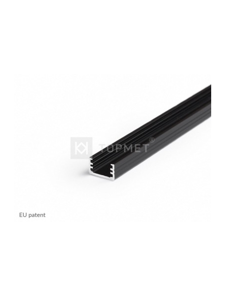 profilo in alluminio slim8 2 metri nero cover opaca 5857
