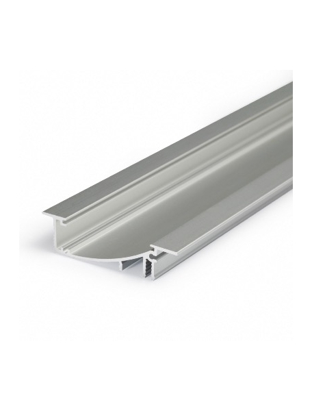 profilo in alluminio flat8 h/u anodizzato 1metro opaco 2608