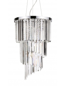 ideal lux carlton sp8 cromo  lampadario a sospensione trasparente  IDEAL LUX 117737