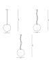 ideal lux carta sp1 media sospensione moderna sfera bianca Ø40 e27  IDEAL LUX 226033