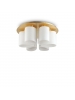 ideal lux daisy plafoniera 6 luci con foglia oro ideal lux 247779