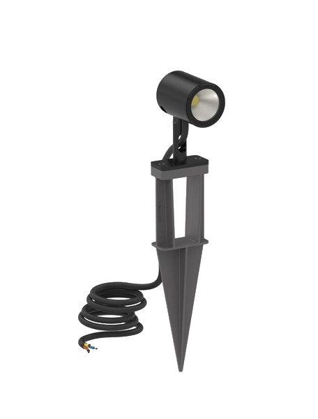 lombardo ago garden proiettore led 6w 700 lumen  4000k a picchetto   colore nero 40° lombardo LL126001MN