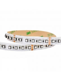 strip led serie rgb ultra luminosa 120w luce colorata  professionale 21,6w metro 24v pcb ip20 10mm bobina da 600 smd 3535 2394